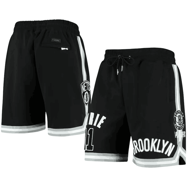 Men's Brooklyn Nets #11 Kyrie Irving Black Shorts